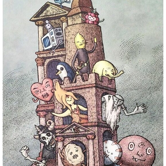 2014 Adventure Time Cartoon Network Poster Caravan Mahendra Singh 16 x 11" DWJJ8 - Picture 1 of 2